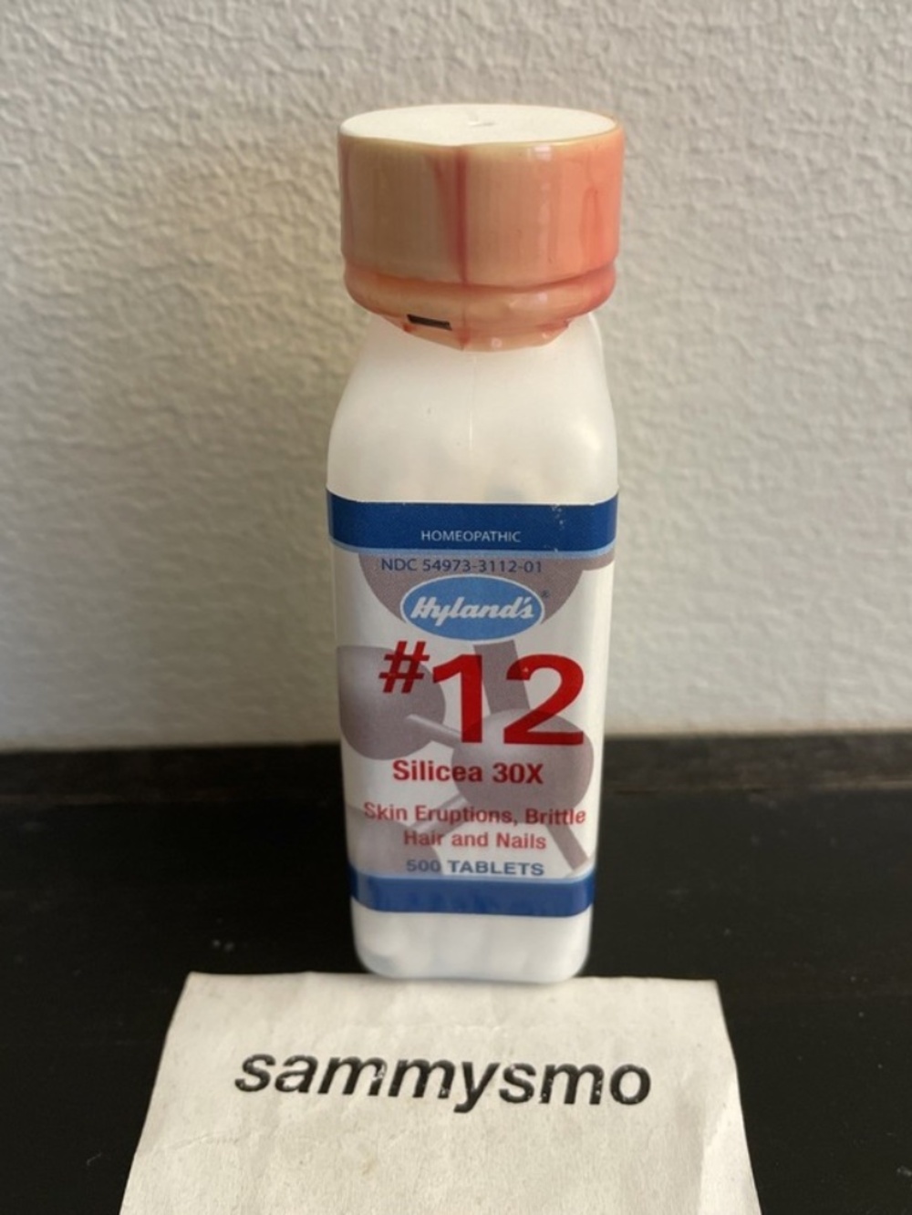 Hyland's # 12, Silicea 30X, Skin Eruptions, Brittle Hair & Nails, 500 Tablets